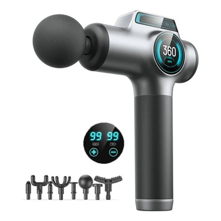 Crusec - Pistola Masajeador Muscular Masaje Eléctrico Digital