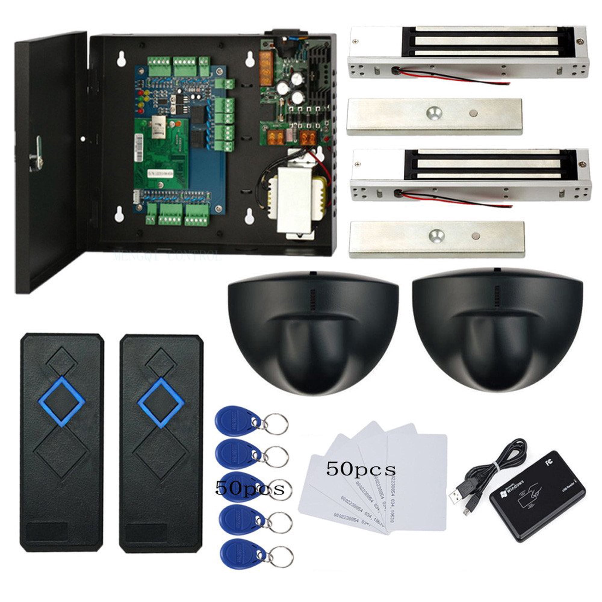 Sistema De Control De Acceso Mengqi-control Tcpip Cerradura Magnética De 2 Puertas