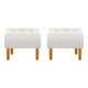 thumbnail image 1 of Set Pouf Wood 1c Felpa 04 Crudo, 1 of 5