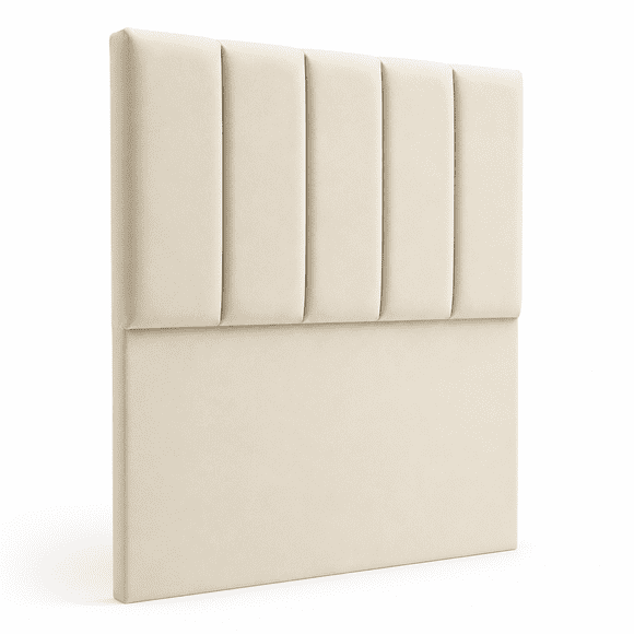 Respaldo de cama 1.5 plaza tubular felpa crudo
