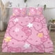 thumbnail image 3 of Hello Kitty 3-Piece Bedding Set For Kids Boys Girls Adult Cartoon Warm Cute Fashion Holiday Present Gift Bed Sheets, 3 of 5
