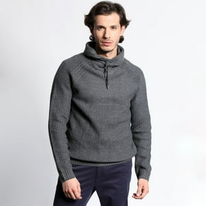 Truval - Sweater Cuello Cruzado Gris 3Xl
