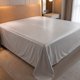 thumbnail image 2 of Sábana de Microfibra de Seda Helada, Sábana Plana, Ropa de Cama Antirrugas para Dormitorio Gris Claro 200x230cm, 2 of 5