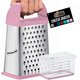 thumbnail image 1 of Rallador de Queso GORILLA GRIP XL de 4 Lados Rosa sin BPA, 1 of 9