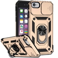 Estuche Gangxun Para Iphone Se 2020/2022, Soporte Giratorio 360°, Estilo Mecánico Y Magnético