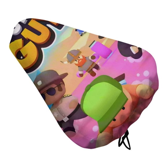 Stumble Guys Funda de Asiento de Bicicleta Impermeable, Cojín Elástico Suave, Protector contra Lluvia, Polvo y UV