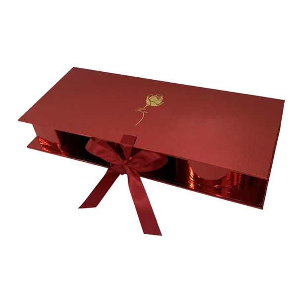 Caja de regalo de flores rellenable, cajas de embalaje "i Heart U", caja "I Love You" para flores para bodas, cumpleaños, día de l Rojo