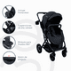 thumbnail image 5 of Coche Cuna Paseo Vox Negro Bebesit, 5 of 7