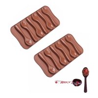Genérico - Pack X2 Molde Chocolate Moldes Silicona Chocolate Cucharas