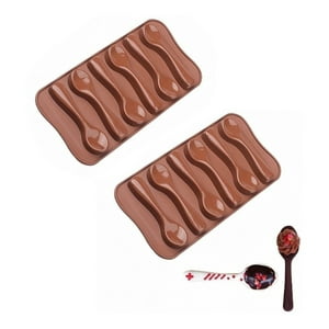 Genérico - Pack X2 Molde Chocolate Moldes Silicona Chocolate Cucharas