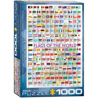 Puzzle Eurographics Con Banderas Del Mundo, 1000 Piezas