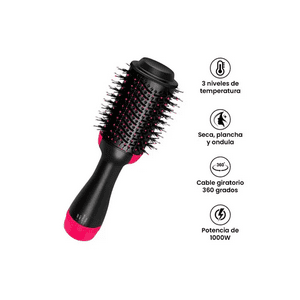Movi - Cepillo Secador 3 En 1 Con 3 Niveles De Temperatura Y 1000W