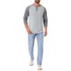 thumbnail image 2 of INSPIRE CHIC Camisetas de Hombre Manga Larga Raglán Casual Béisbol Henley Camisetas XL Gris, 2 of 6