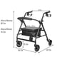 thumbnail image 3 of Andador Burrito 4 Ruedas Plegable Con Asiento Y Bolso 4002A, 3 of 3