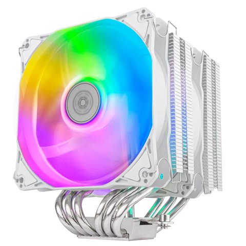 Enfriador De Cpu Silverstone Hydrogon D120 Argb Blanco De Doble Torre