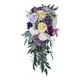 thumbnail image 5 of Elegantes Ramos De Boda Para Novia En Forma De Cascada Decoración Hecha A Mano Púrpura, 5 of 5