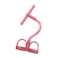 Ioensy - Tirador De Pedal Elástico Banda De Resistencia Tirar Cuerda De Tensión De Yoga Para Espalda Abdomen Rosa