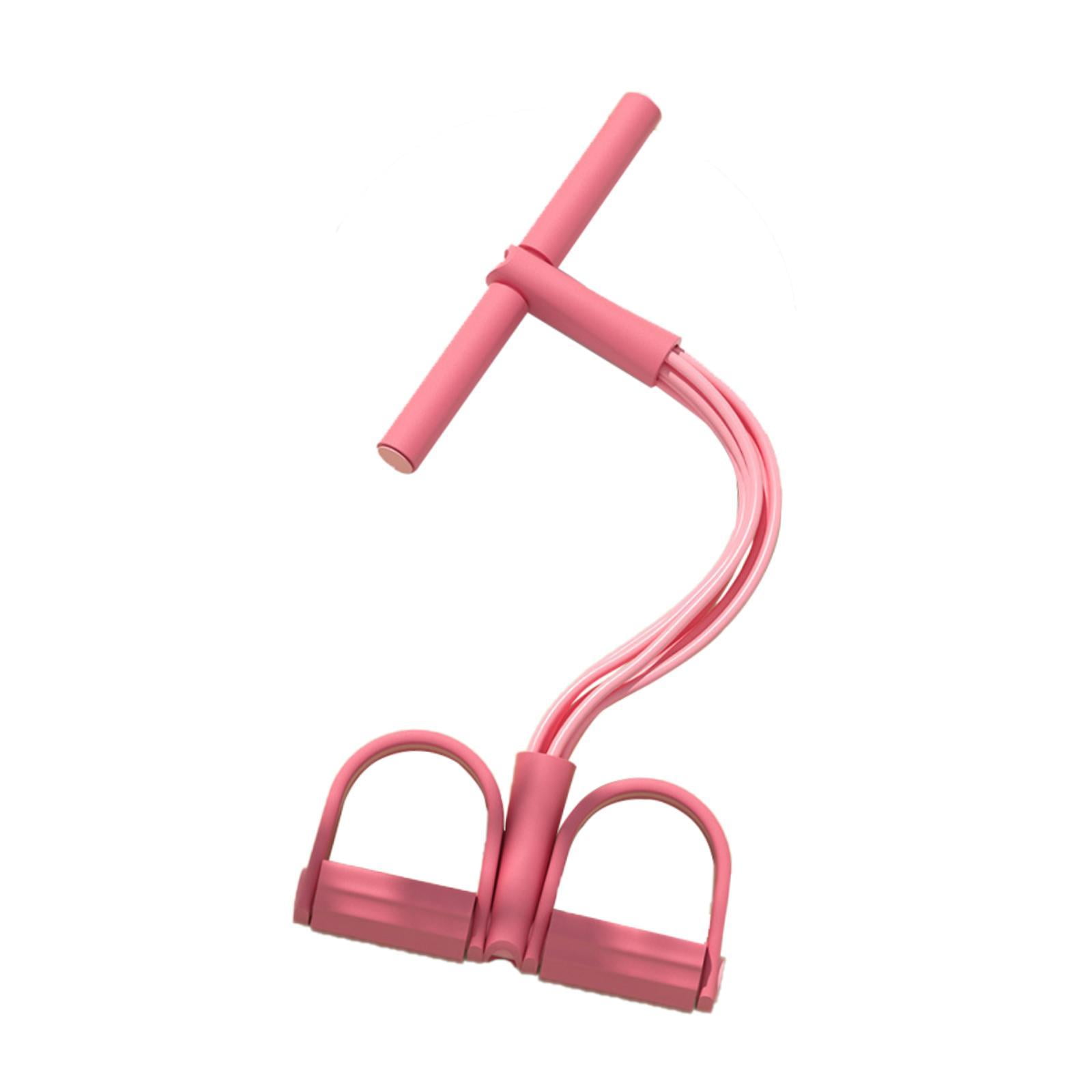 Ioensy - Tirador De Pedal Elástico Banda De Resistencia Tirar Cuerda De Tensión De Yoga Para Espalda Abdomen Rosa