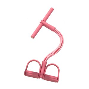 Ioensy - Tirador De Pedal Elástico Banda De Resistencia Tirar Cuerda De Tensión De Yoga Para Espalda Abdomen Rosa