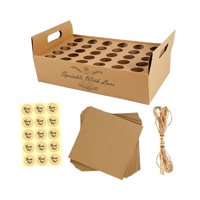 Bothyi - Kit De Bandeja De Cono De Confeti, Pétalos Diy, Decoración De Boda Para Regalo, Fiesta, Cumpleaños, Marrón Y 30 Agujeros