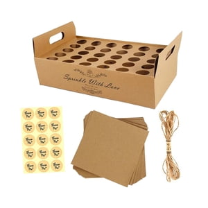 Bothyi - Kit De Bandeja De Cono De Confeti, Pétalos Diy, Decoración De Boda Para Regalo, Fiesta, Cumpleaños, Marrón Y 30 Agujeros