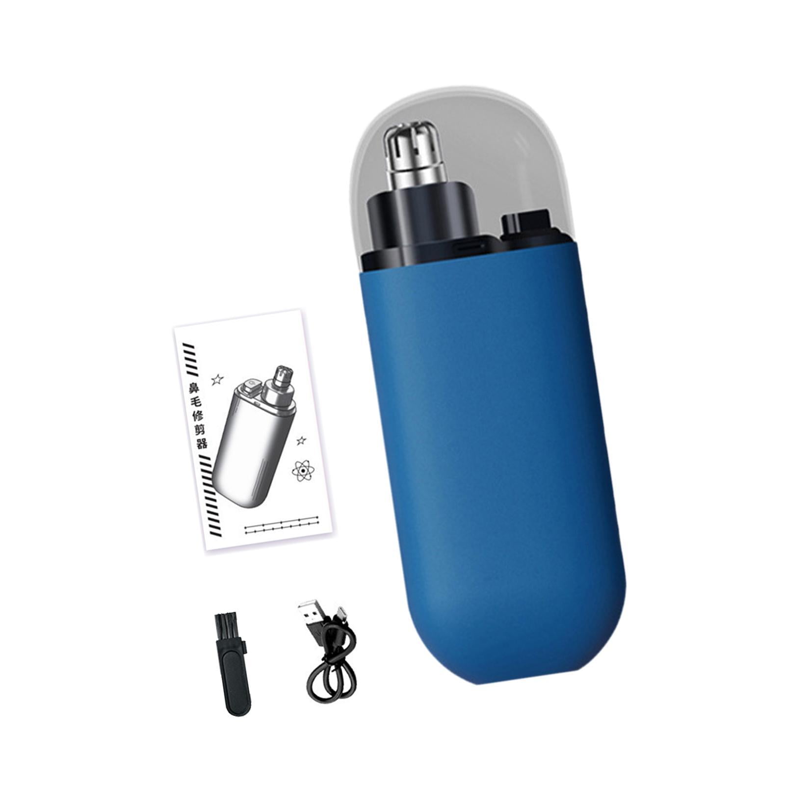 Magideal - Nariz Trimmer Nariz Cabello De Cabello Tamaño De Viaje Personal Fácil De Limpiar El Portátil Recargable Para El Cabello De La Nariz Removedor Azul
