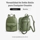 thumbnail image 4 of Ecosusi Mini Mochila Evelina de Papel Lavable Ecológico 11" Verde Olivo, 4 of 8