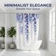 thumbnail image 5 of Conjuntos de Cortina de Ducha con Estampado de Plantas REGALWOVEN, Ganchos Incluidos, Lavable a Máquina, Cortina Impermeable para Baño Azul 71"W x 71"L, 5 of 7