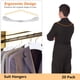 thumbnail image 4 of Perchas DEDU para hombre, 20 unidades, extra anchas, antideslizantes, color blanco, 4 of 7