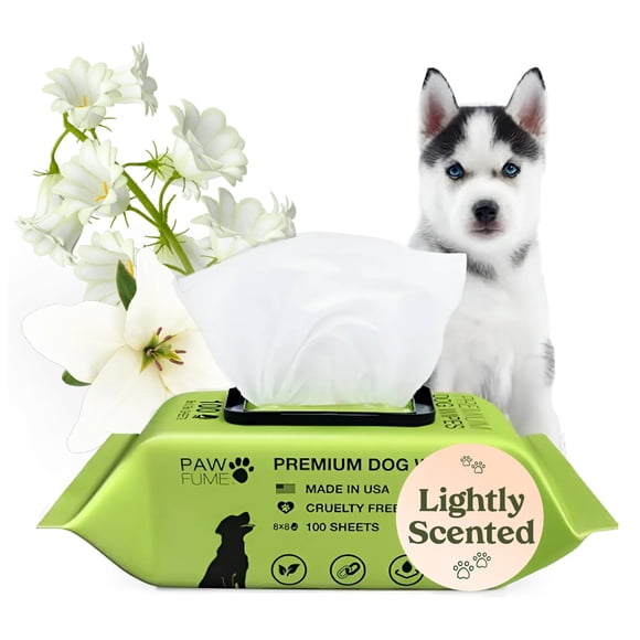 Toallitas para perros Paw Fume, 100 unidades, hipoalergénicas y suaves
