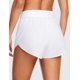thumbnail image 2 of Shorts CRZ YOGA Dolphin para correr con forro de malla y tiro alto blanco talla S, 2 of 5