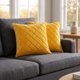 thumbnail image 1 of FUNDAS DE COJÍN DECORATIVAS DE TERCIOPELO SUAVE REGALWOVEN CON TEXTURA GEOMÉTRICA SÓLIDA AMARILLO 18' x 18', 1 of 7
