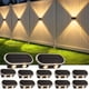 thumbnail image 1 of Luces solares para cercas Hiromeco – paquete de 12 unidades, impermeables IP65, 1 of 8