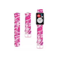 Genérico - Correa De Diseño Compatible Con Huawei Watch Fit Rosado Militar