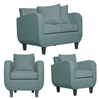 Ruzam Mobel - Juego De Living 2-1-1 Cronos Verde Agua