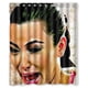 thumbnail image 1 of Cortina de ducha con cara de Kim Kardashian llorando, juego de cortina de baño con ganchos, tamaño 60 x 72 pulgadas, 1 of 3