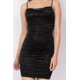 thumbnail image 3 of Saronite Vestido Mini de Fiesta Ajustado con Cuello Vuelto, Tirantes Ajustables y Malla Metálica Brillante, Negro (para Mujer), 3 of 5