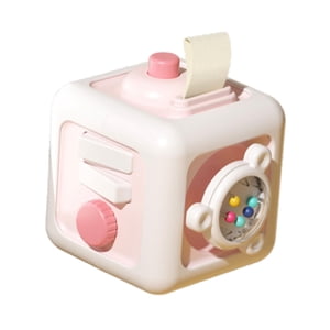 Magideal - Juguete Sensorial, Cubo De Actividades Para Bebés, Desarrollo, Cubo De Actividades De Viaje, Juguetes Sensoriales Para Niños Pequeños, Niñas, 1-Niños Rosa