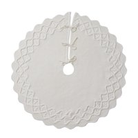 Magideal - Falda De Árbol De Navidad De Punto, Decoración Navideña, Adorno Decorativo De 36 Pulgadas, Tapete Para Árbol Para La Sala De Estar De Vacaciones, Casa Blanco