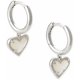 thumbnail image 1 of Aros Kendra Scott Ari Heart Huggie Rhodium Ivory Mother Of Pearl, 1 of 2