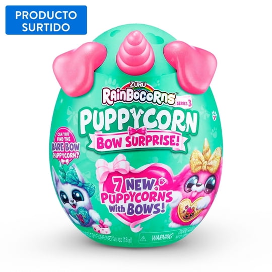Peluche Huevo Sorpresa Puppycorn Rainbocorns, Producto Surtido 1 Un