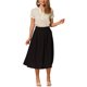 thumbnail image 2 of INSPIRE CHIC Blusa de lunares impresa para mujer de regreso a clases, cuello en V, manga corta, top para usar en el trabajo, M albaricoque, 2 of 6