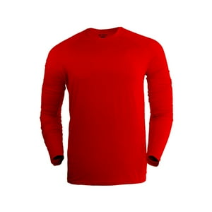 Snix - Polera Fit Infantil Primera Capa Para Futbol Manga Larga Roja Talla 14