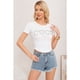 thumbnail image 2 of Polera Mujer Algodon Manga Corta Diseño Aplicaciones 2016, 2 of 4