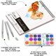 thumbnail image 3 of Kit de acuarela Kassa 21 colores, 30 hojas y 3 plumas, 3 of 7