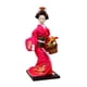 thumbnail image 3 of Kimono Japonés De 11 Pulgadas Geisha Doll Office Bar Adorno Artesanal Rose Red, 3 of 3