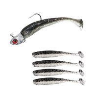 Magideal - Cebos De Pesca Con Anzuelo, Suministros De Pesca De Silicona, Señuelos De Pesca Artificiales Para Salmón, Trucha, Leucomas, Pececillos, Bagre Negro