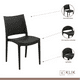 thumbnail image 3 of Comedor Mesa Eames de vidrio 100cm + 4 Sillas de terraza exterior - Negras, 3 of 8