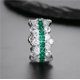 thumbnail image 4 of Anillos de Boda de 2 Tonos para Mujer CZ Hielo Triturado Anillos de Compromiso Eternidad Anillo de Cóctel Llamativo de Plata Esterlina 925 Talla 5-10, 4 of 7