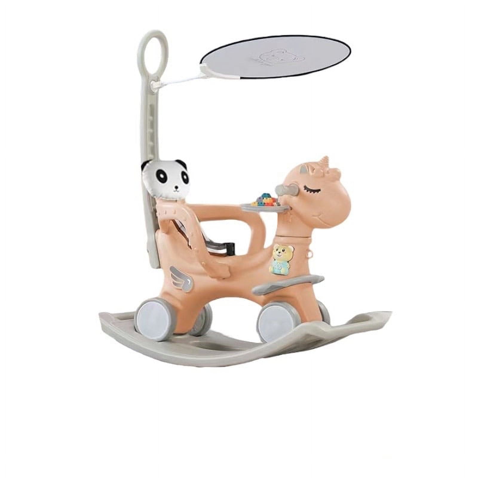 Correpasillo Mecedora Balance 3 En 1 Con Accesorios Lubabycas Rosado